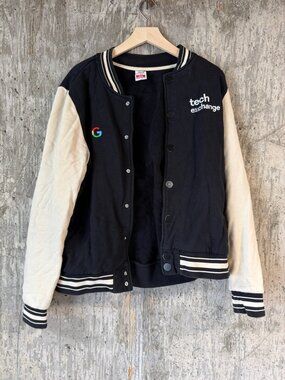 MADE Unisex Tech Exchange Letterman Jacket Size M In Phantom Black